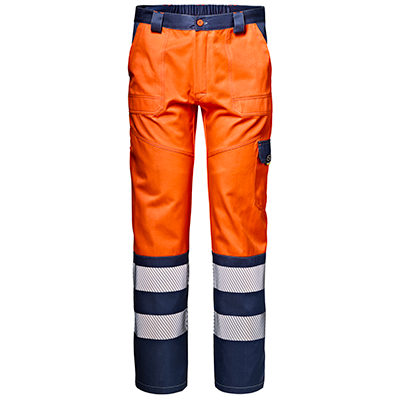 MISTRAL 200 trousers, HI-VIS ORANGE/BLUE