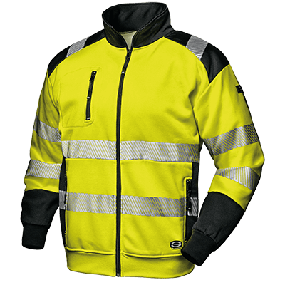 FUNNY sweatshirt, HI-VIS YELLOW/BLACK
