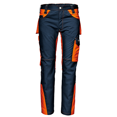 FUSION trousers MASSAUA, BLUE/ORANGE