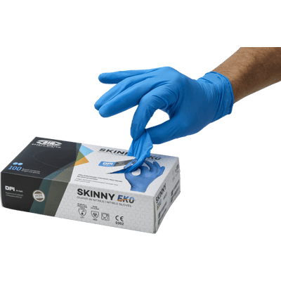 SKINNY EKO glove (BOX 100 PCS ), LIGHT BLUE