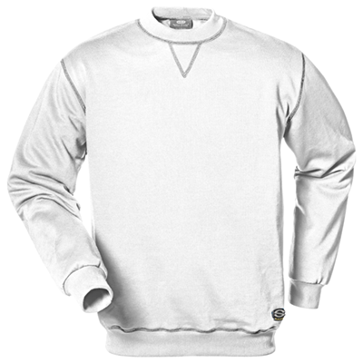SIRFLEX round neck sweatshirt, WHITE