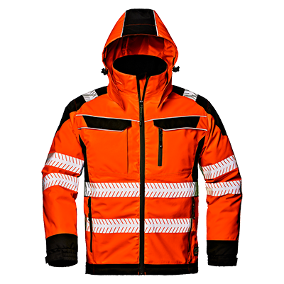ANDROMEDA jacket, HI-VIS ORANGE/BLACK