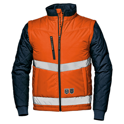 DRIVER jacket, HI-VIS ORANGE/BLUE
