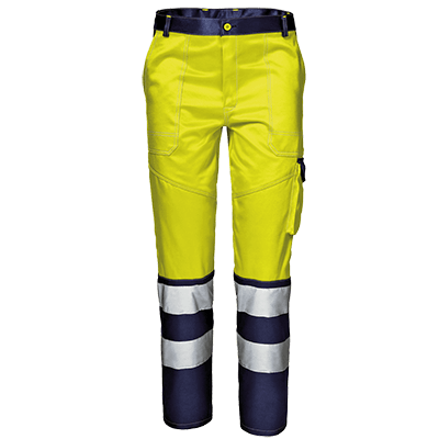 VELVET COLOR trousers, HI-VIS YELLOW/BLUE