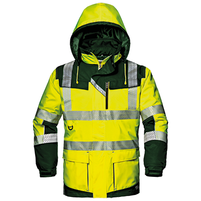 REGIMENTAL SPLIT jacket, HI-VIS YELLOW/GREEN