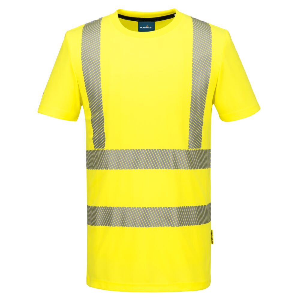 T-shirt ostrzegawczy KX3 Sports — Żółty
