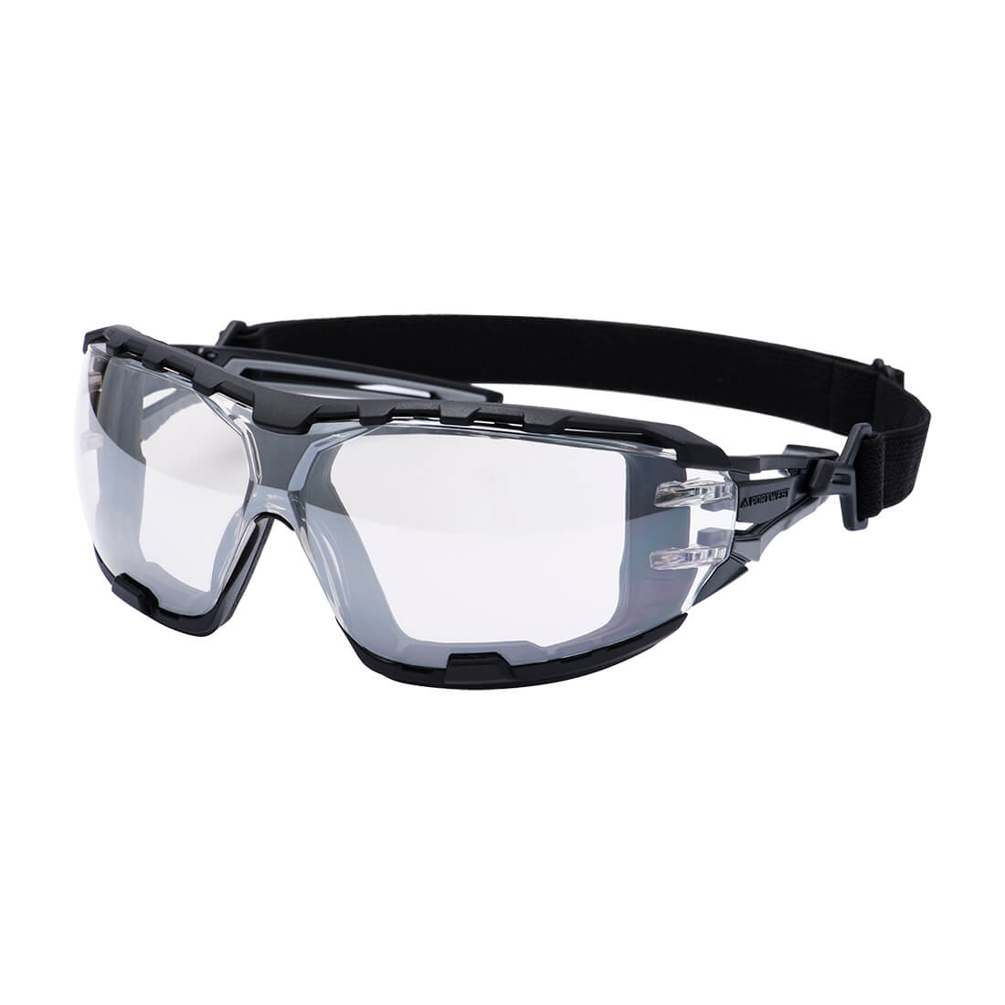 Okulary ochronne Wraparound Plus w kolorze antracytowym — Lustrzany