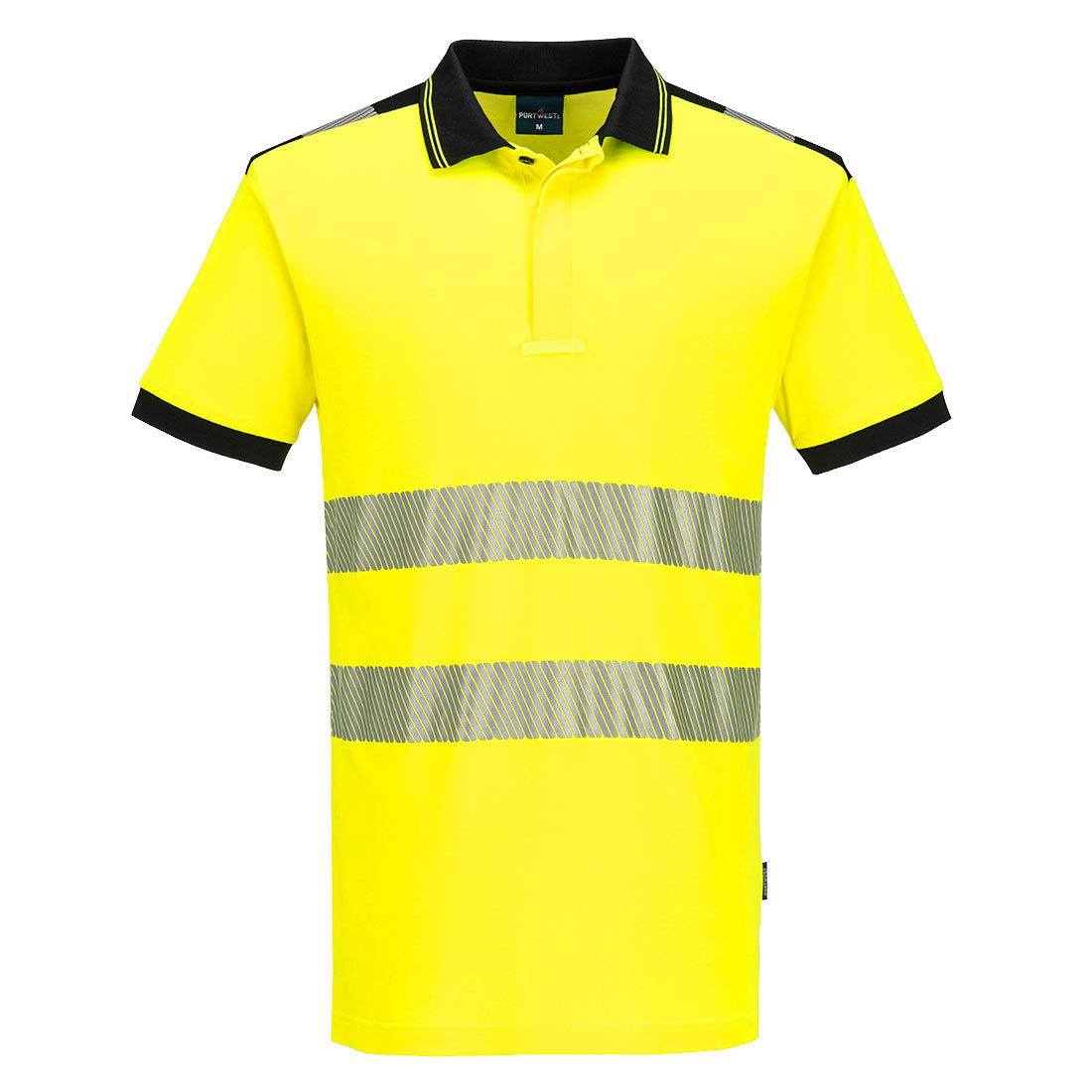 PW3 Hi-Vis Polo Shirt S/S — Żółty/Czarny