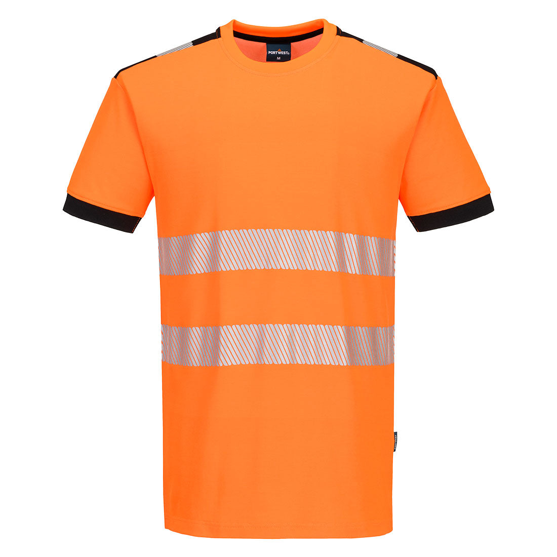 PW3 Hi-Vis T-Shirt S/S — Pomarańczowy/Czarny