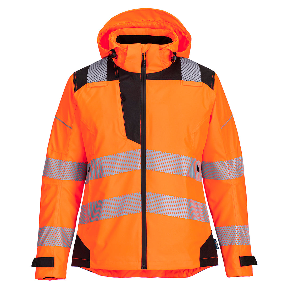 Damska kurtka przeciwdeszczowa PW3 Hi-Vis — Pomarańczowy/Czarny