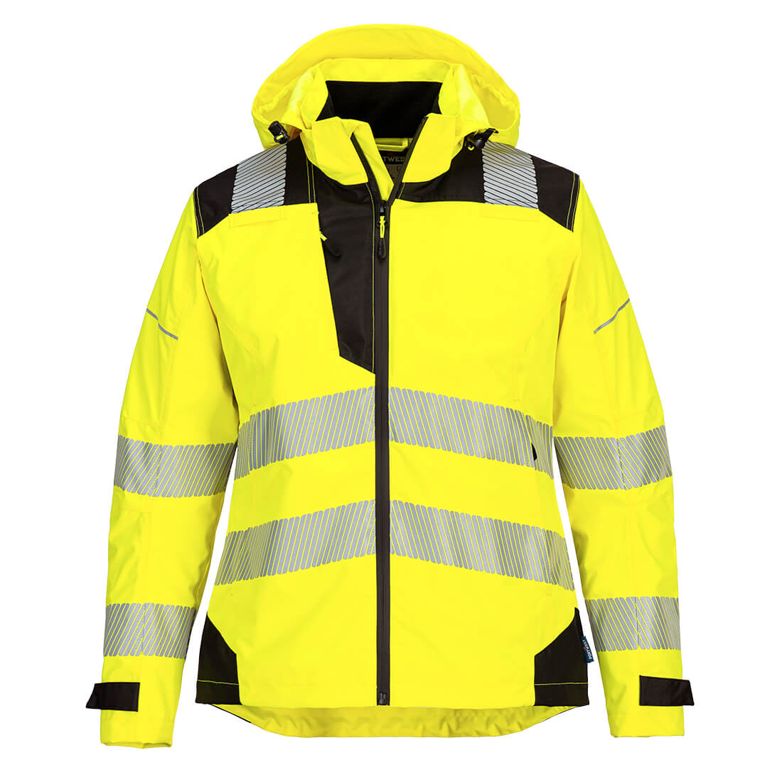 Damska kurtka przeciwdeszczowa PW3 Hi-Vis — Żółty/Czarny