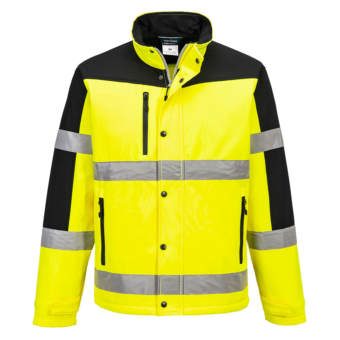 Dwukolorowy Softshell (3 warstwy) — Żółty
