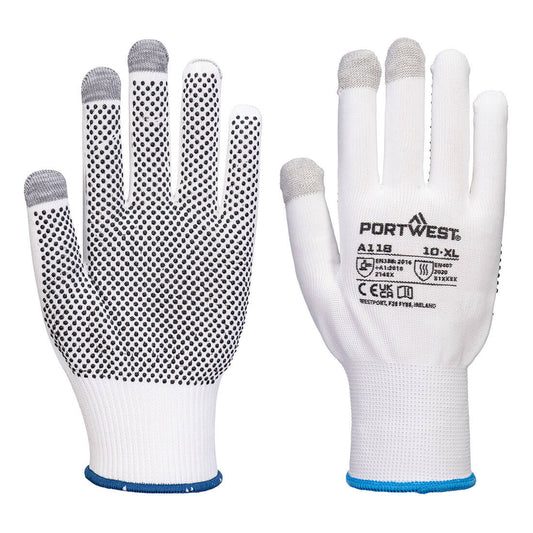 Touchscreen-Handschuhe Grip 13 PVC mit Noppen (12er-Pack)