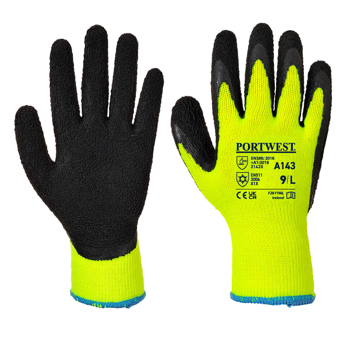 Rękawica Thermal Soft Grip — Żółty/Czarny