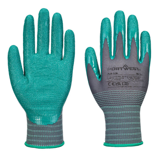 Mit aufgerautem Nitril beschichtete Handschuhe (12 PAAR)