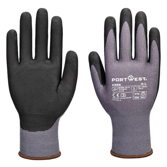 ESD-Handschuh, 15 Gauge, nitrilbeschichtet (VPE 12)