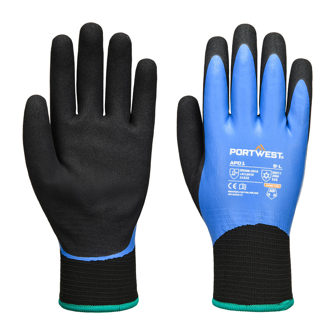 Rękawica Thermo Pro — Niebieski/Czarny