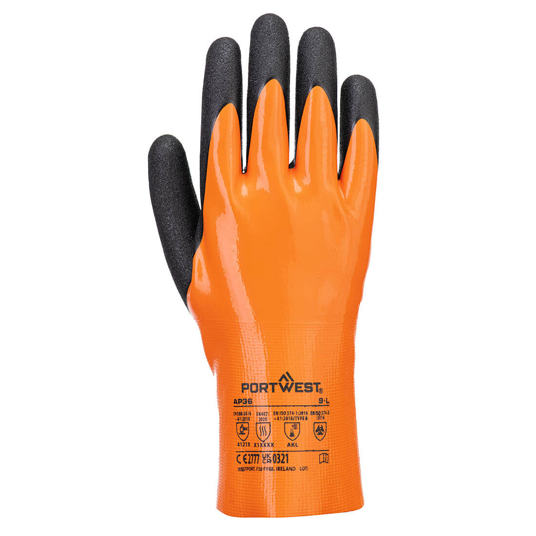 Rękawica nitrylowa Grip 15 — Pomarańczowy/Czarny
