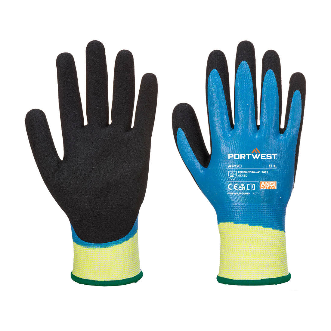 Rękawica antyprzecięciowa Aqua Cut Pro — Niebieski/Czarny