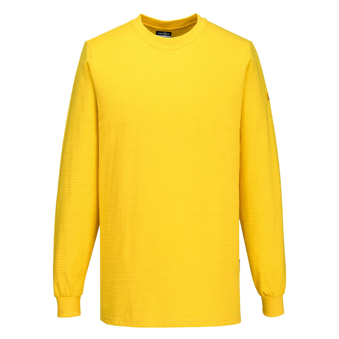 T-shirt antystatyczny ESD z długim rękawem — Głęboki żółty