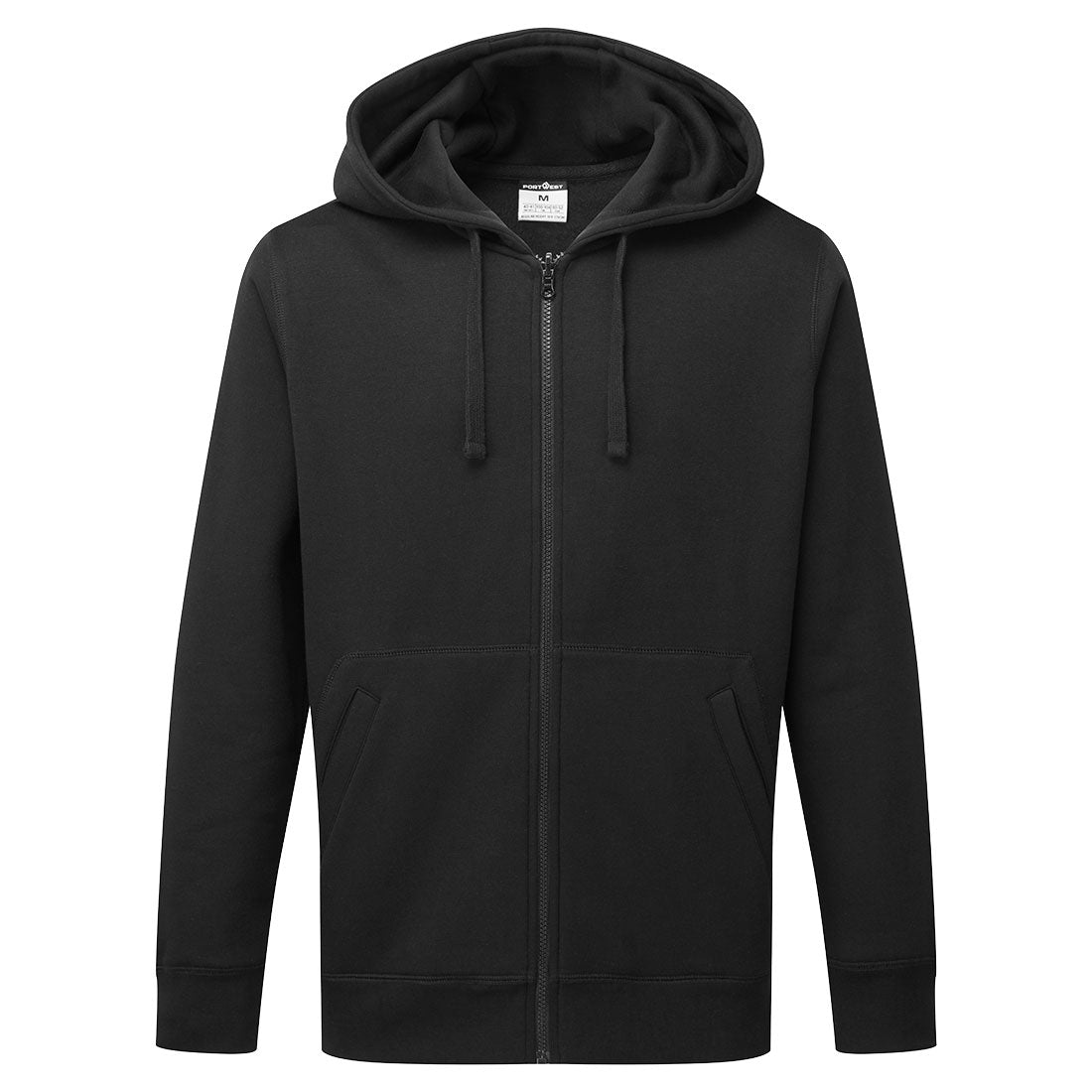 Bluza z kapturem zapinana na zamek — Czarny