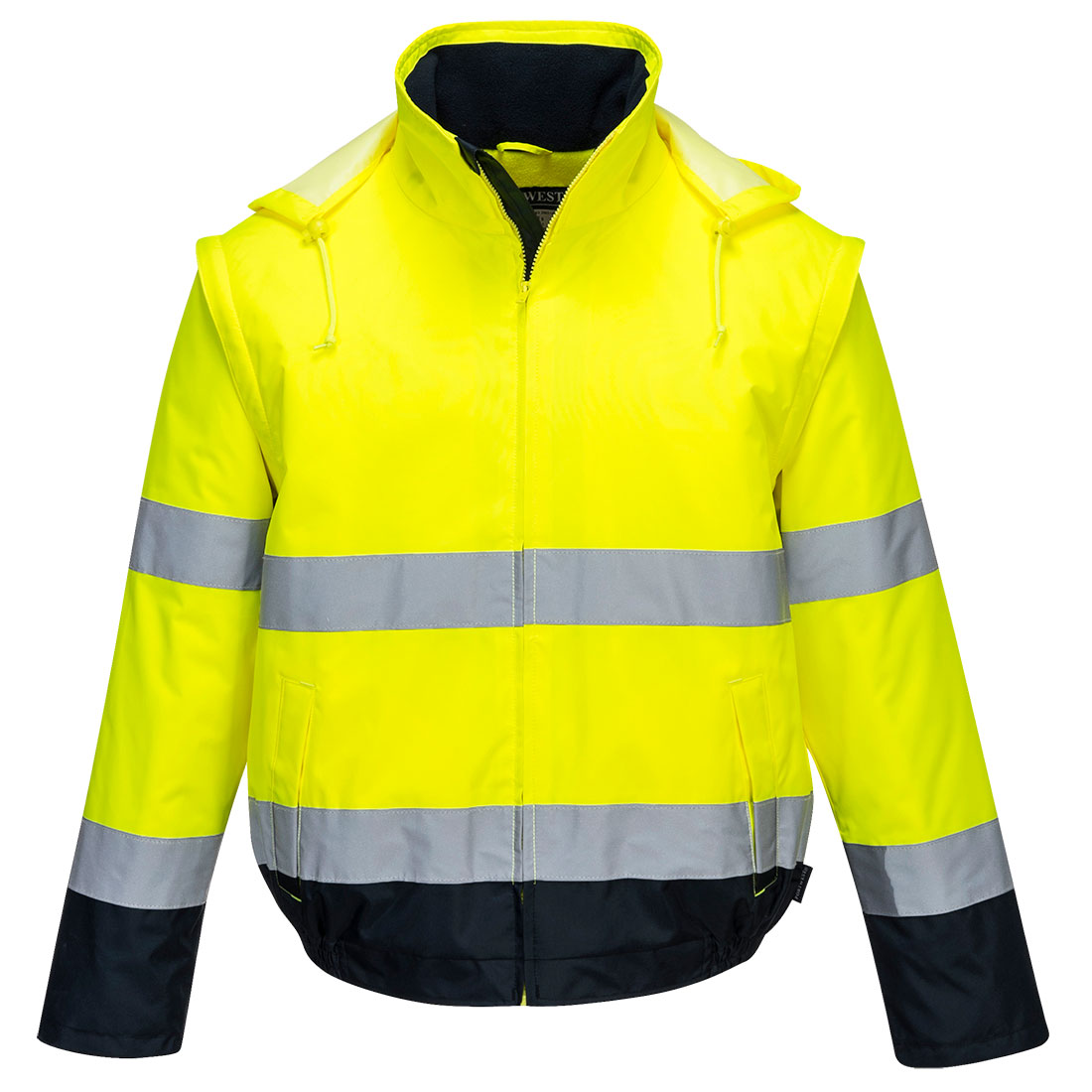 Kurtka ostrzegawcza 2 w 1 Essential Bomber — Żółty/Granatowy