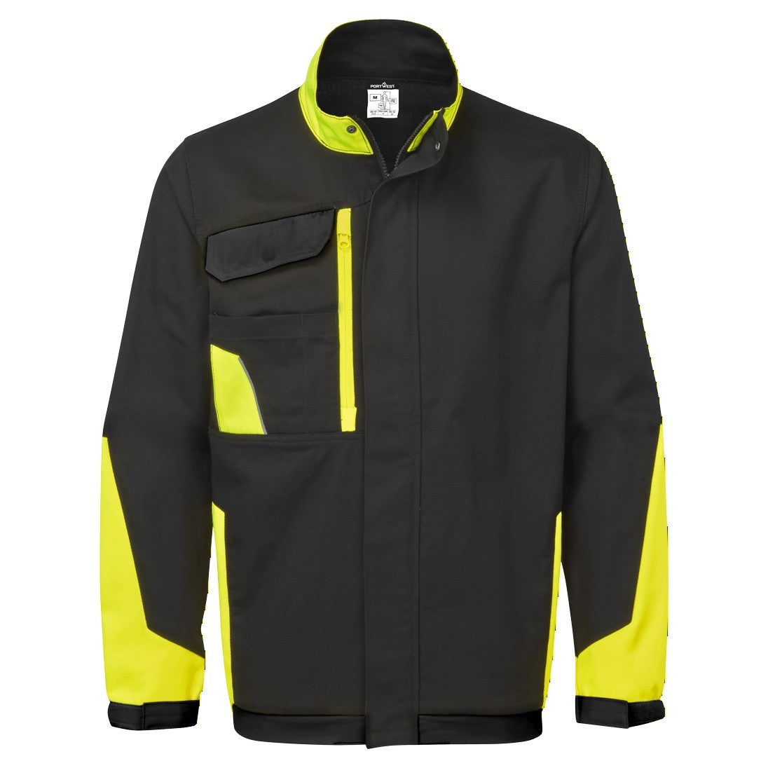 WX1 Cotton Work Jacket — Czarny/Żółty
