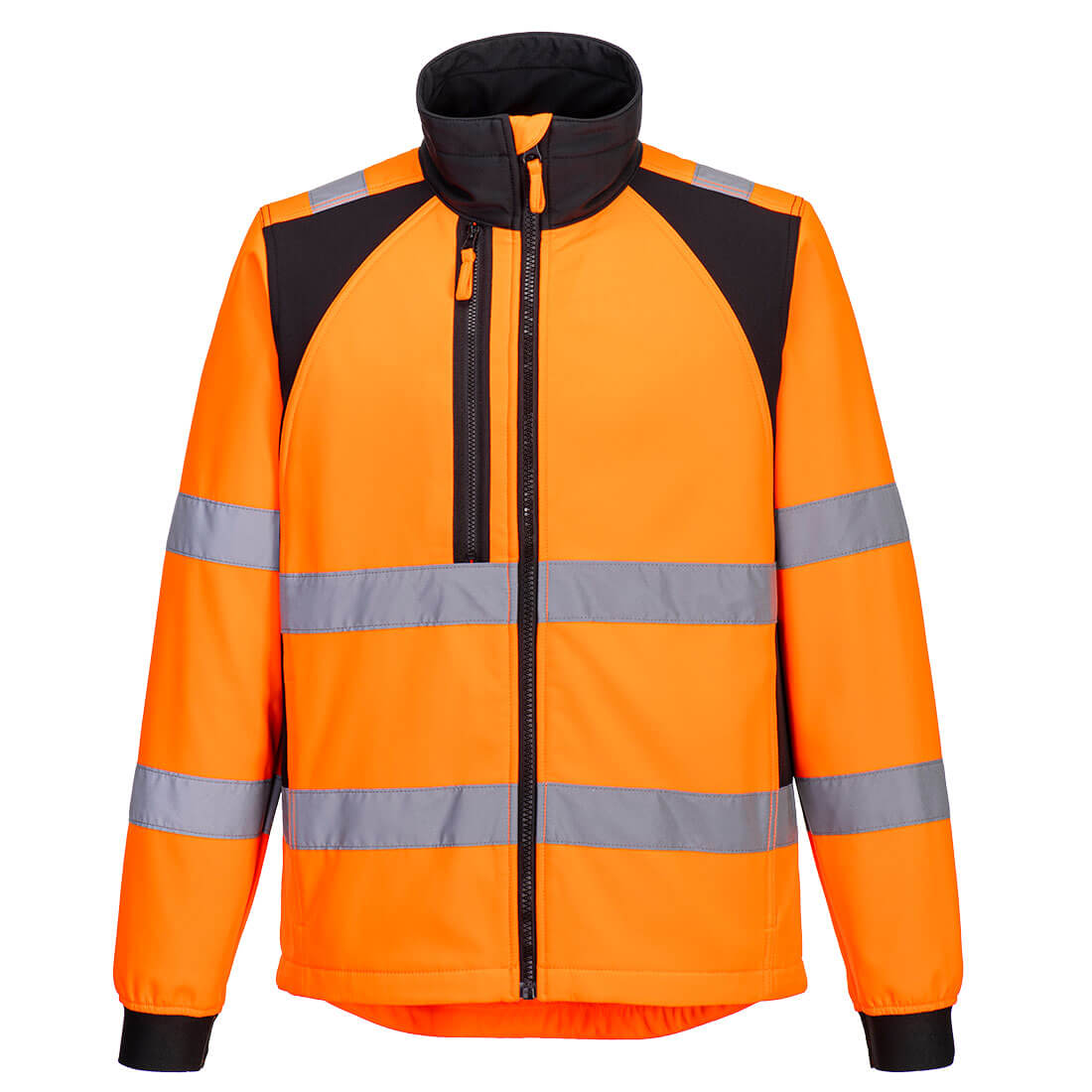 Kurtka ostrzegawcza Softshell WX2 Eco (2L) — Pomarańczowy/Czarny