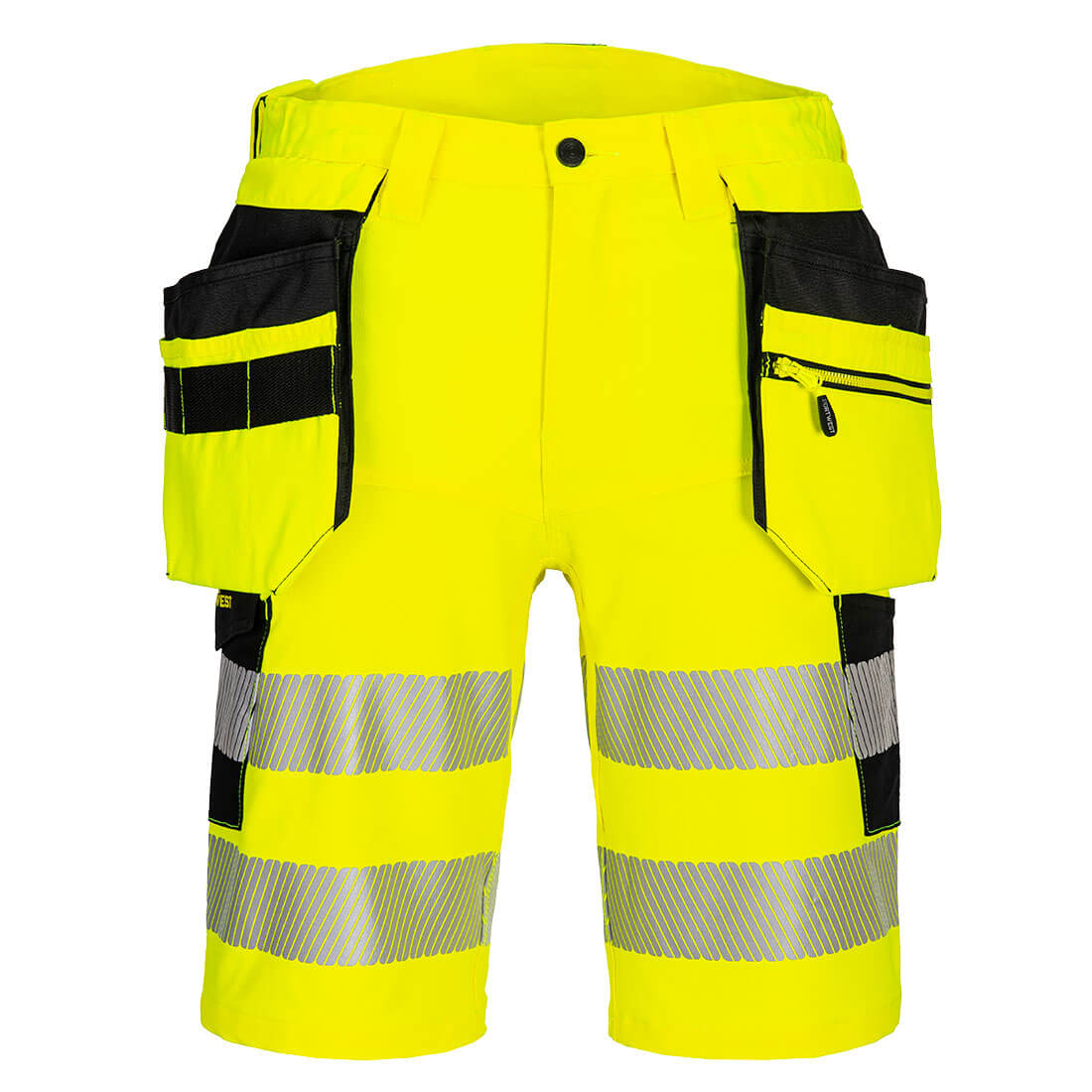 Spodenki ostrzegawcze DX4 z kaburami — Żółty/Czarny