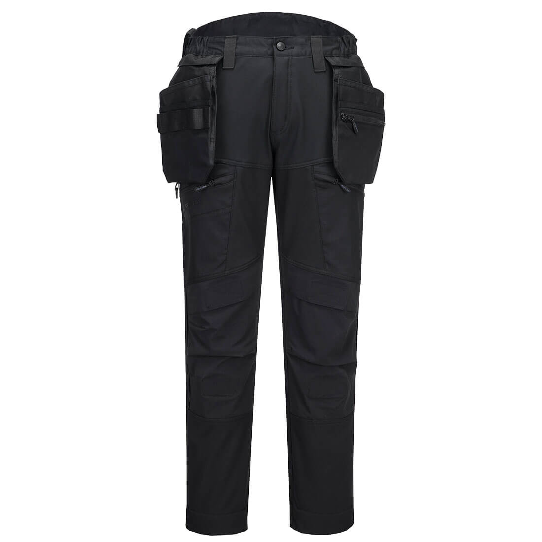 Spodnie softshell DX4 z odpinanymi kieszeniami kaburowymi — Cały Czarny