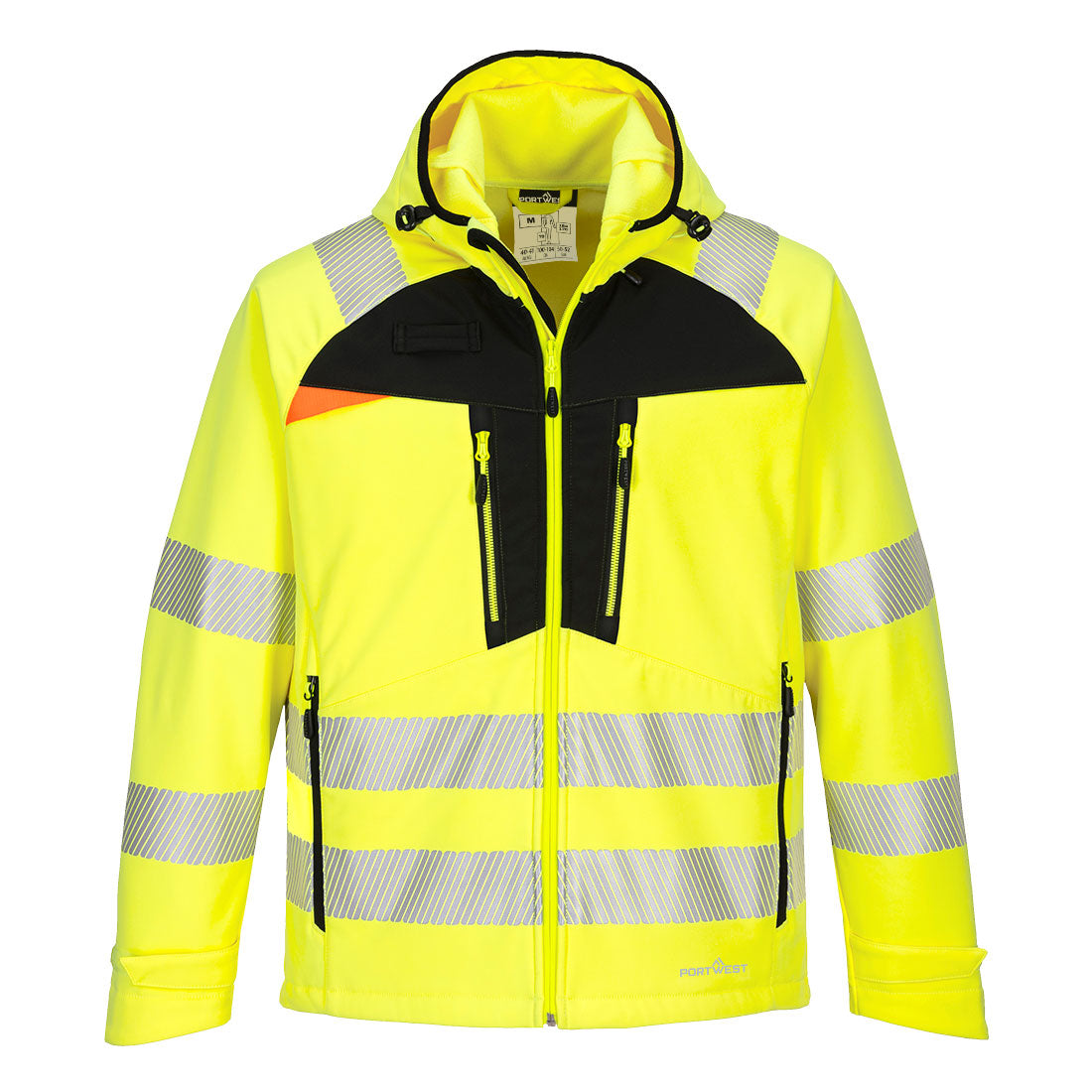 Softshell ostrzegawczy DX4 (3L) — Żółty/Czarny