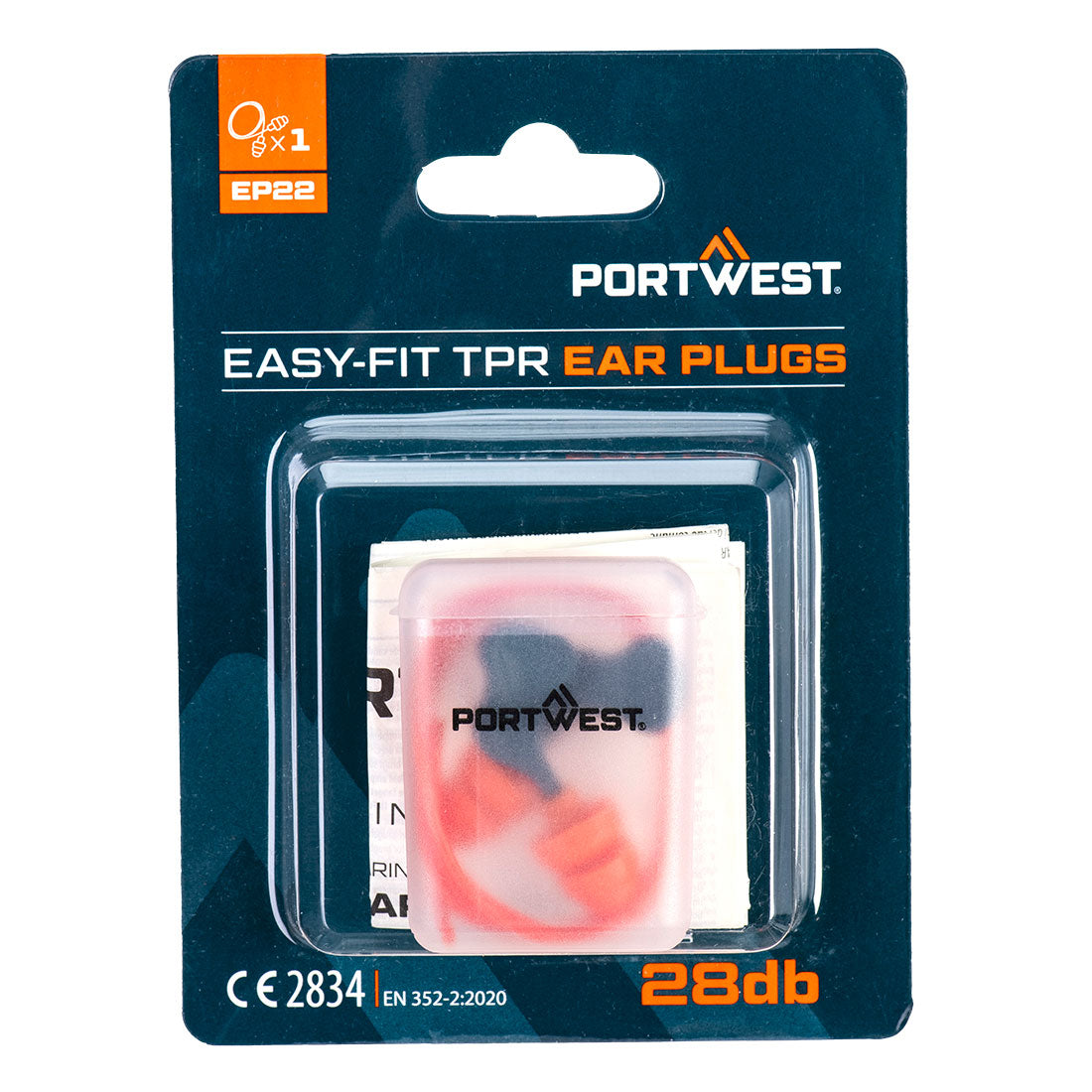 Zatyczki do uszu Easy Fit TPR  (1 para) — Pomarańczowy