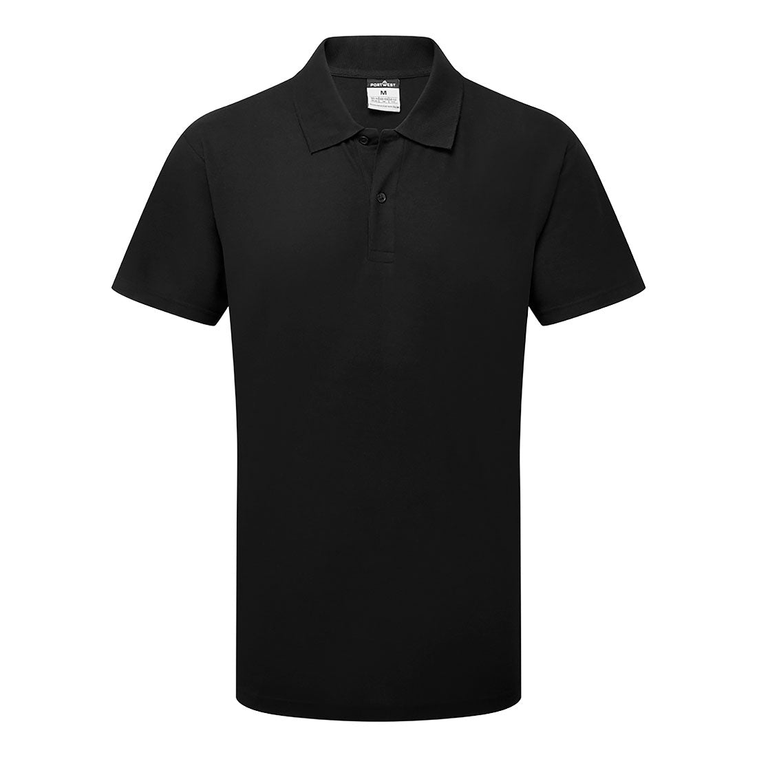 ES1 Essential Polo S/S — Czarny