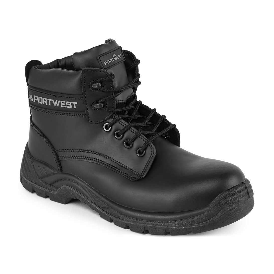 Kompozytowe skórzane buty do kostki S3S SR — Czarny