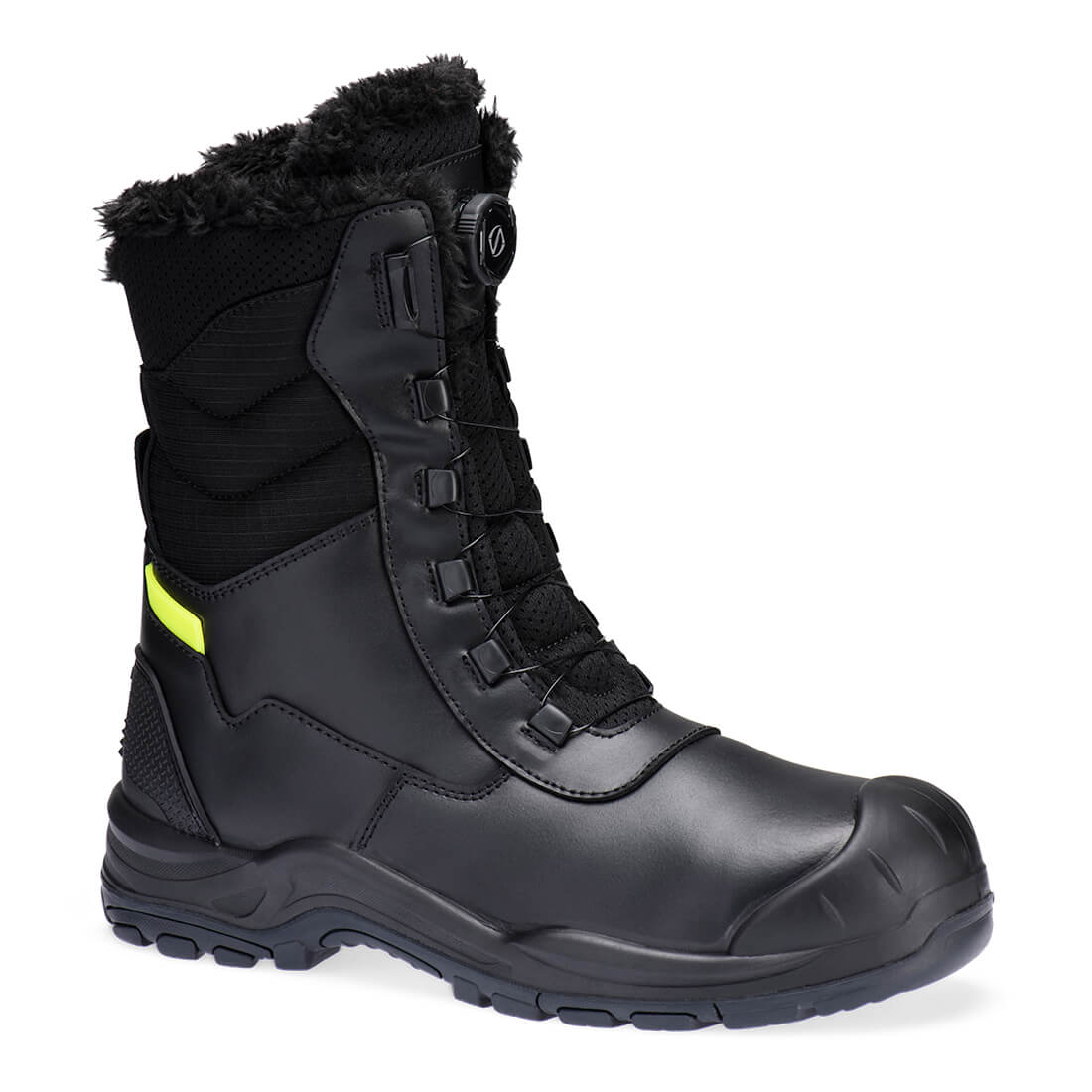 Skórzane wysokie buty zimowe S3L SC HRO CI SR — Czarny