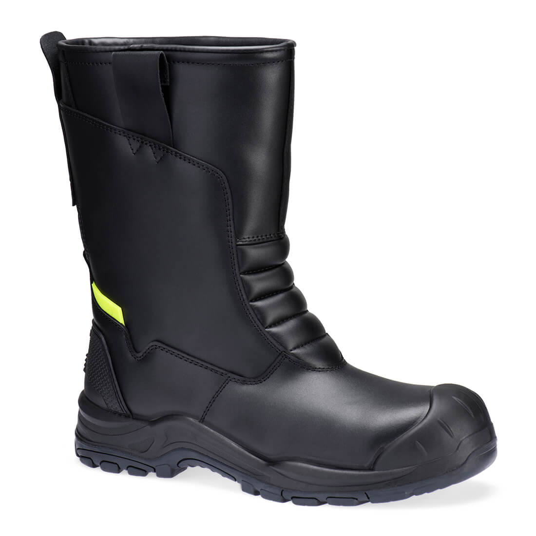 Skórzane wysokie buty zimowe S3L SC HRO CI SR — Czarny
