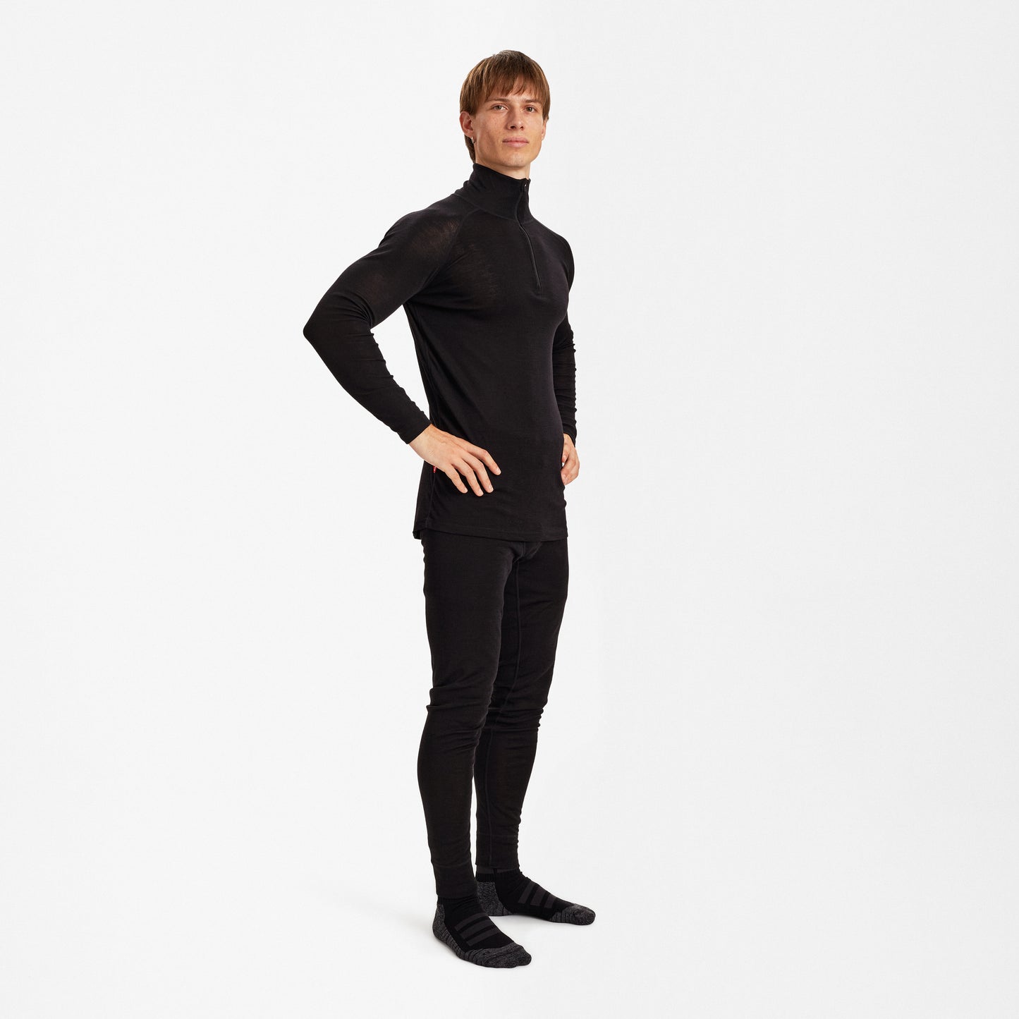 Wool Undershirt with zip neck