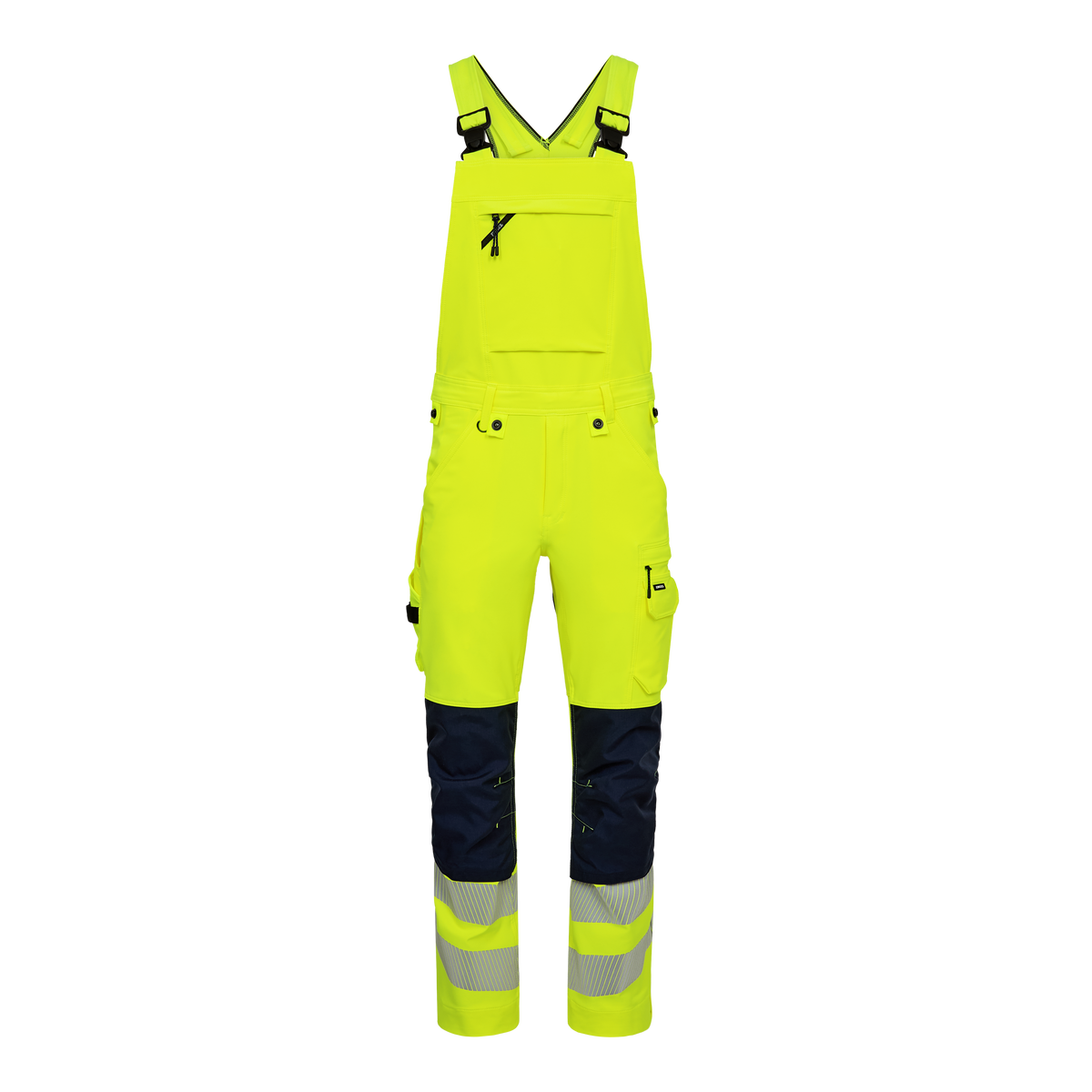 Warning work coverall with 4-way stretch fabric
