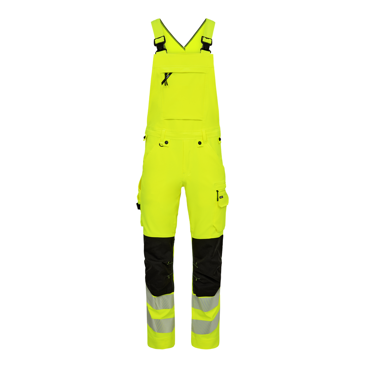 Warning work coverall with 4-way stretch fabric