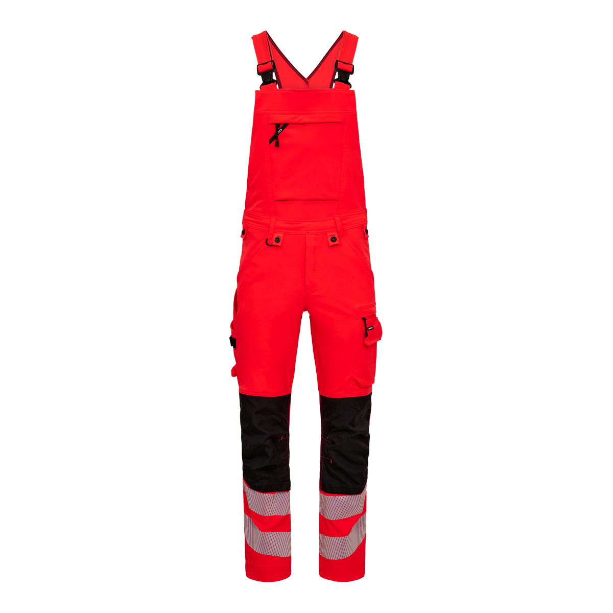 Warning work coverall with 4-way stretch fabric
