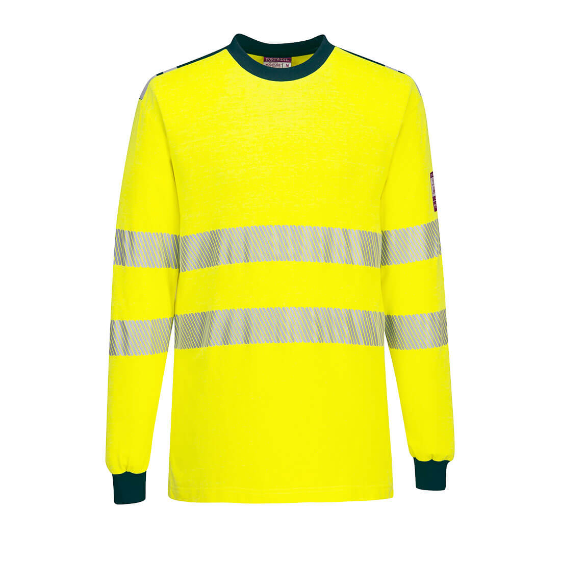 Trudnopalna koszulka multiochronna PW3 Modaflame Knit — Żółty/Granatowy