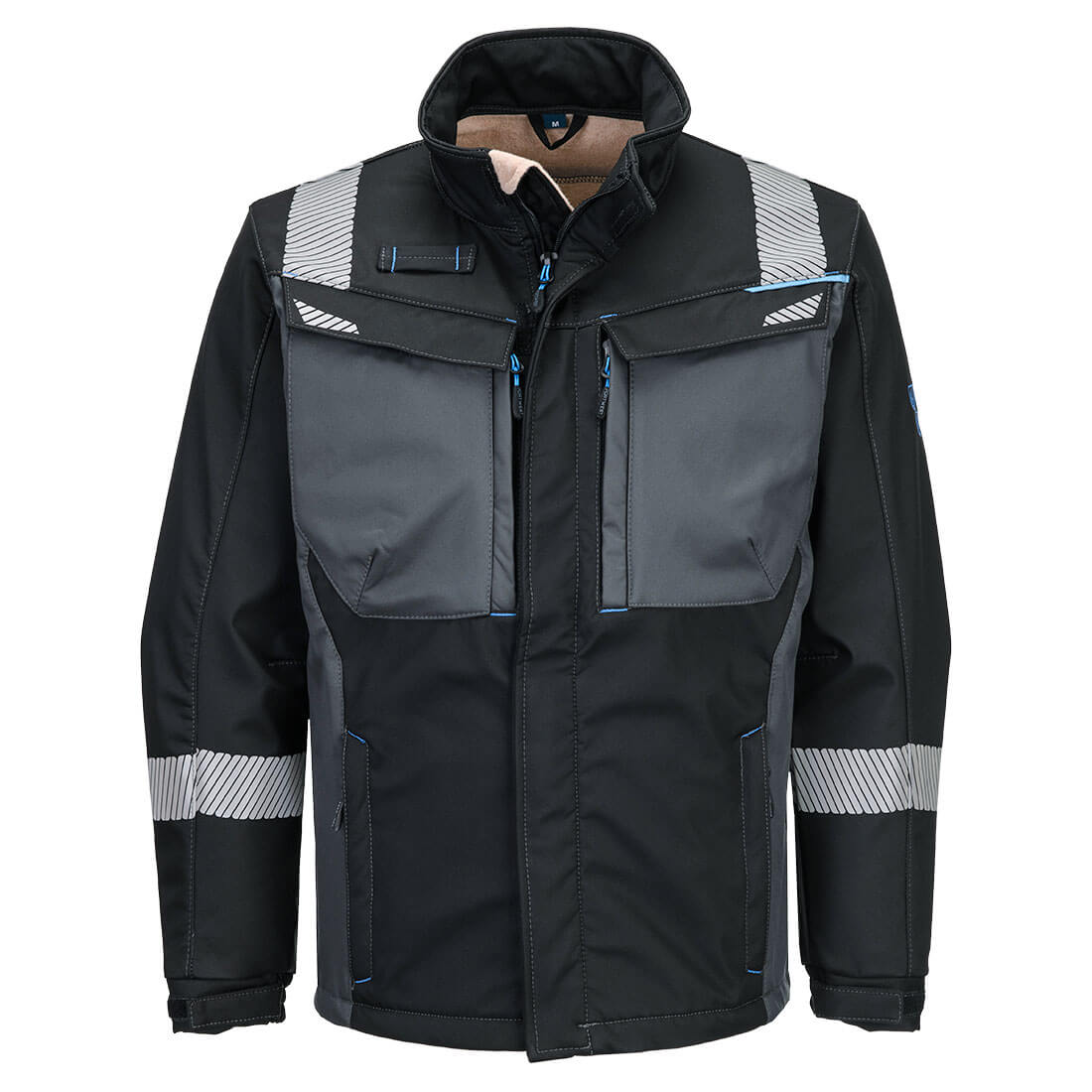 Trudnopalna kurtka multiochronna softshell WX3 Modaflame — Czarny