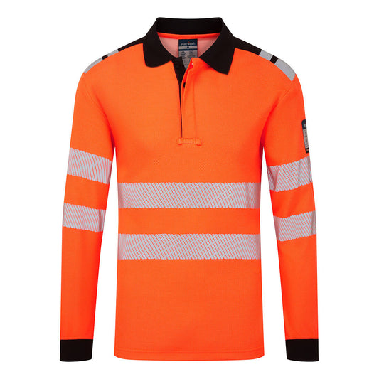 Koszulka polo z długim rękawem PW3 Modaflame Knit HVO FR