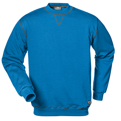 SIRFLEX round neck sweatshirt, CYAN