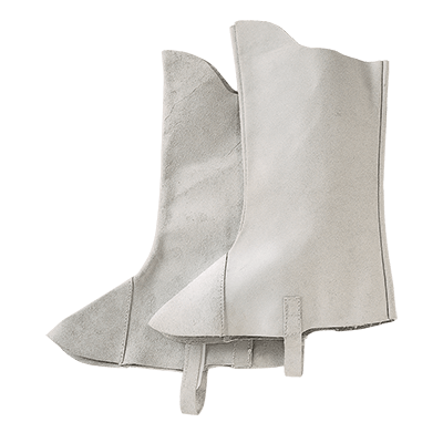 Leather gaiters, LIGHT GREY
