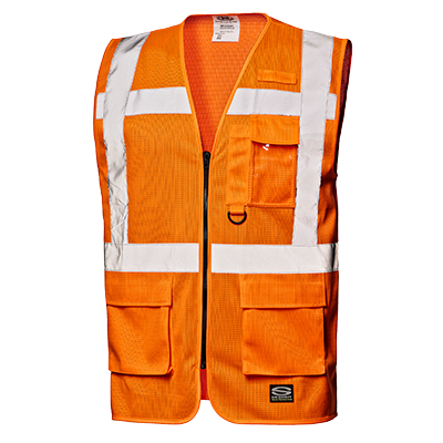ATLAS waistcoat, HI-VIS ORANGE