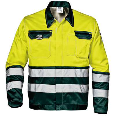 VELVET COLOR short jacket, HI-VIS YELLOW/GREEN