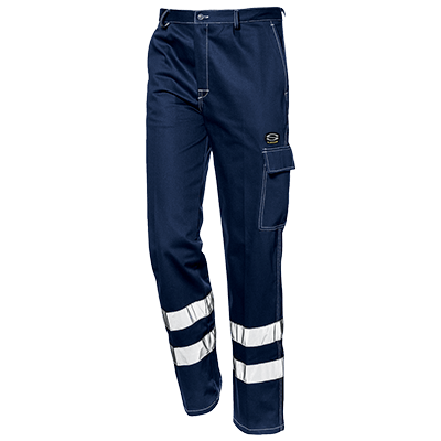 FUSTIAN trousers w/bands, DARK BLUE
