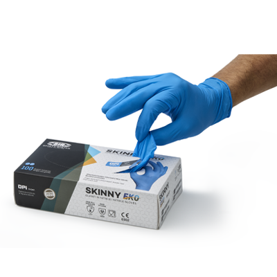 SKINNY EKO glove (BOX 100 PCS ), LIGHT BLUE
