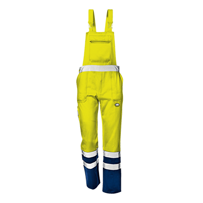 VELVET COLOR bib-trousers, HI-VIS YELLOW/BLUE